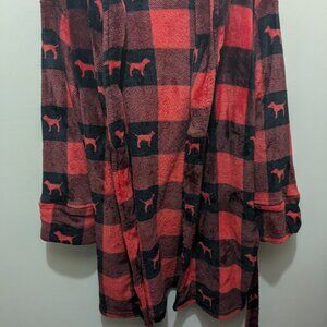 PINK Victoria's Secret buffalo plaid robe, XS